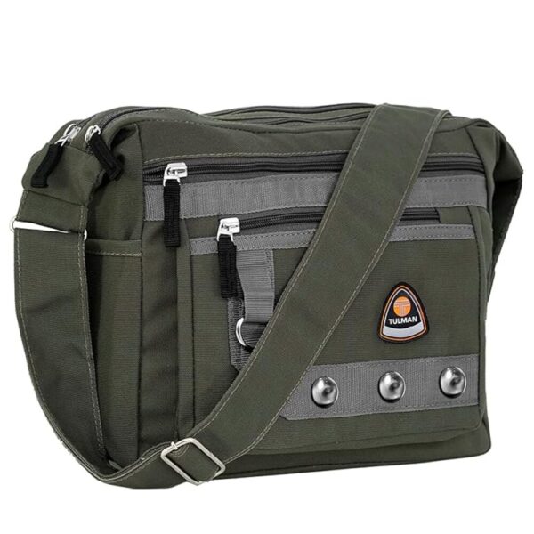 Canvas Sling Bag for Men & Women Crossbody Travel, Office & College Messenger Bag Stylish One Shoulder Side Bag with Multiple Pockets, Adjustable Strap, Durable Fabric (30 x 13 x 26 cm)