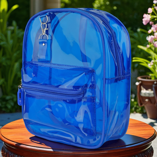 Clear Transparent Pvc Backpack - Stylish, Durable & Stadium Approved